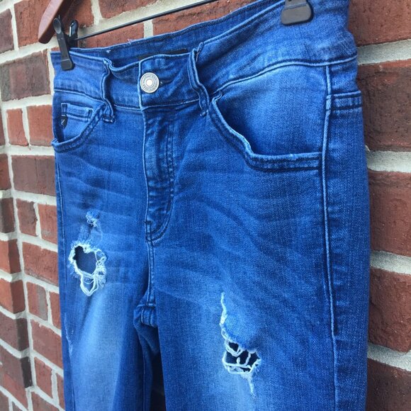 KanCan Jeans Mid-Rise Skinny Slim Fit Distressed  Size 9/28 Stretch - Picture 2 of 12